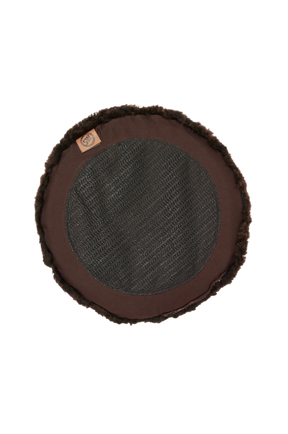 Skinnwille Fårskinn Cushion Round Curly 4-pack, brun från Skinnwille, bild 5