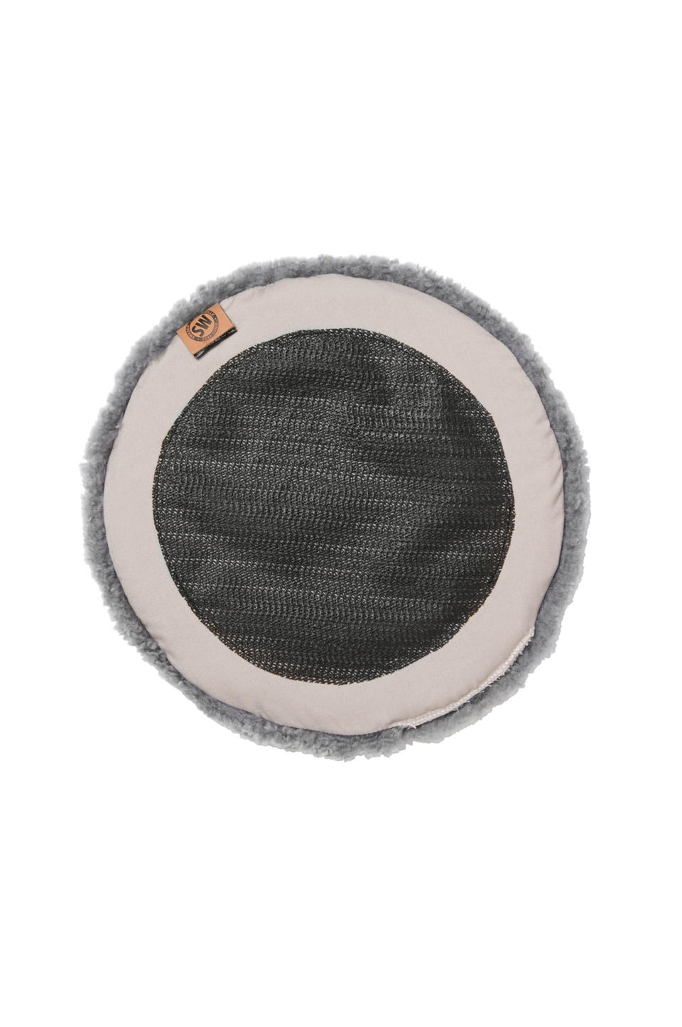 Skinnwille Fårskinn Cushion Round Curly 4-pack, grå från Skinnwille, bild 5