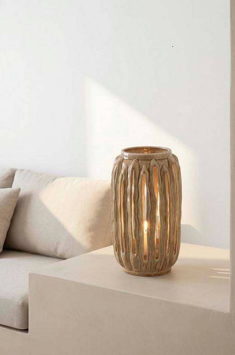 Eightmood Lykta Thorn stor, beige från Eightmood, bild 2