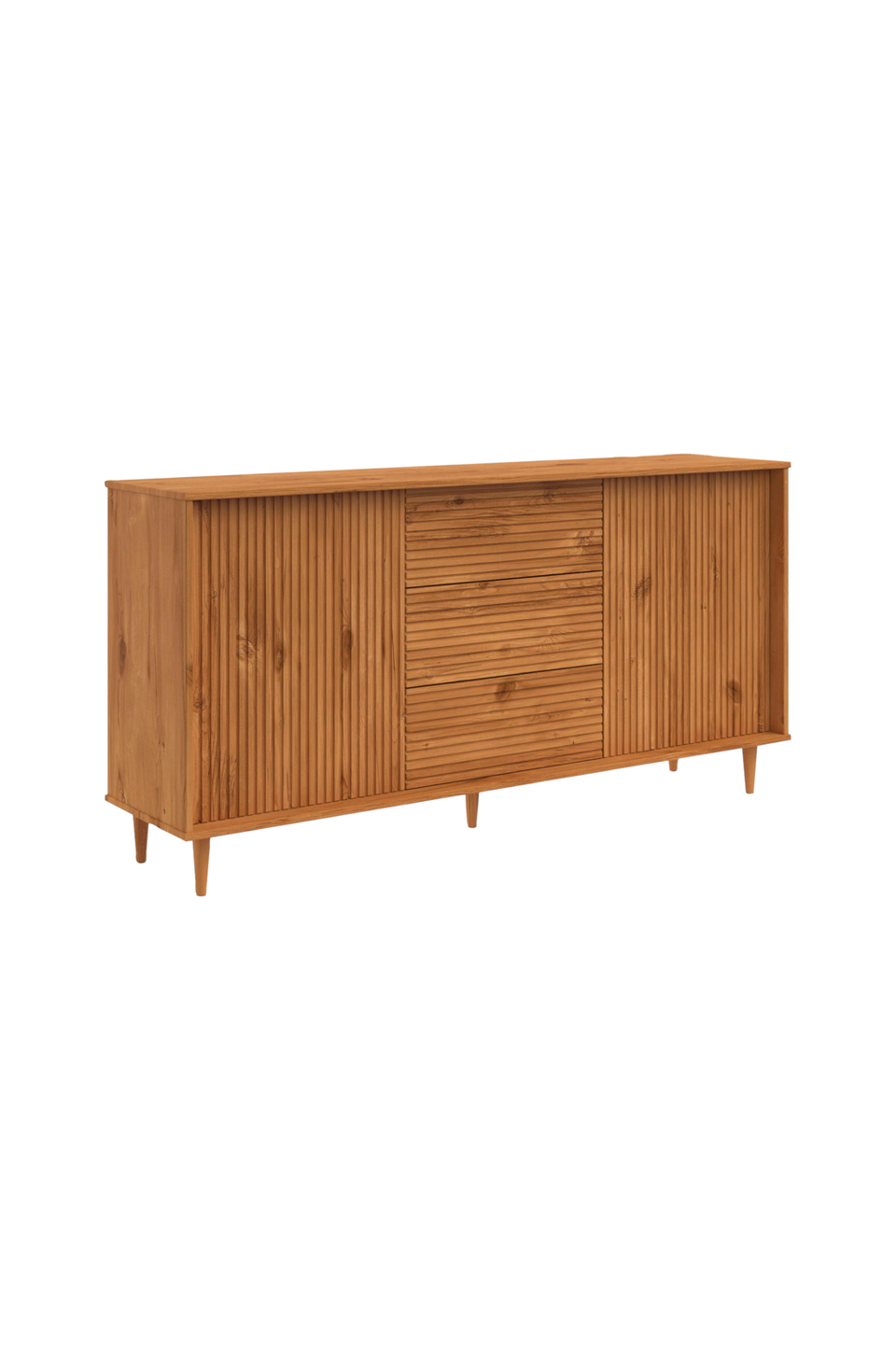 Loft24 Jerzy Sideboard 160 cm med 2 dörrar och 3 lådor i furu, brun från Loft24, bild 5