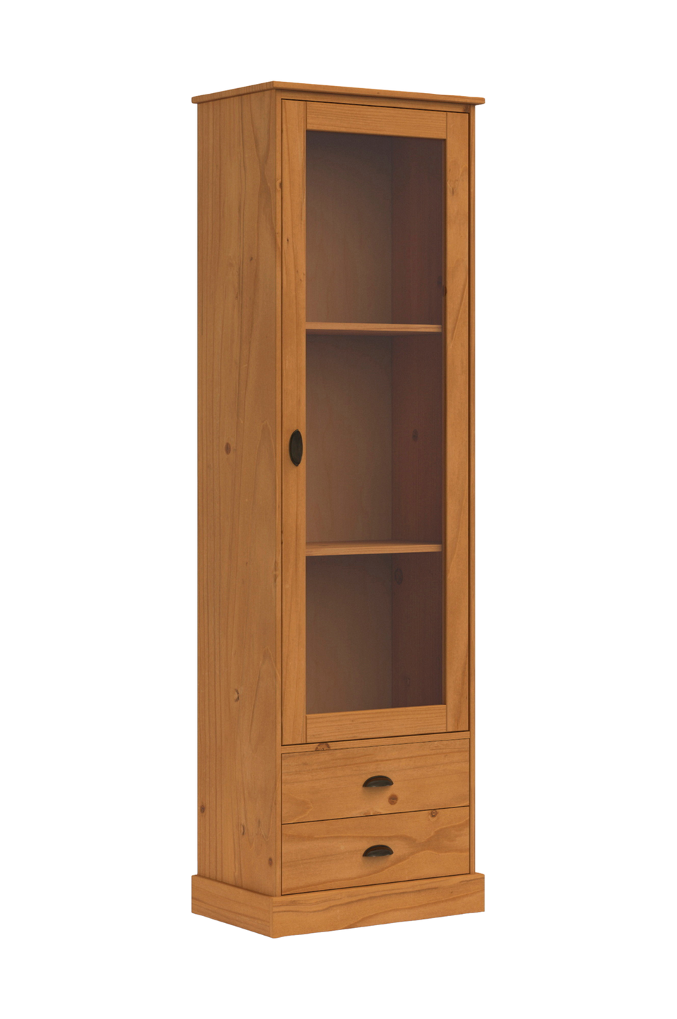Loft24 Harry Vitrin med 1 glasdörr och 2 lådor i furu, beige från Loft24, bild 5