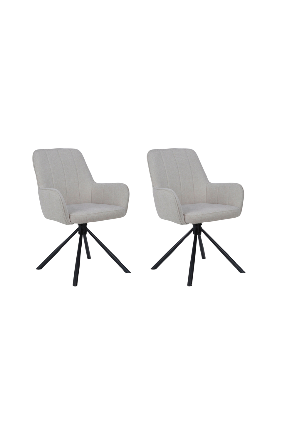 Loft24 Flaurent Flaurent D. Stol 2-pack Belfast-tyg, vit från Loft24, bild 5