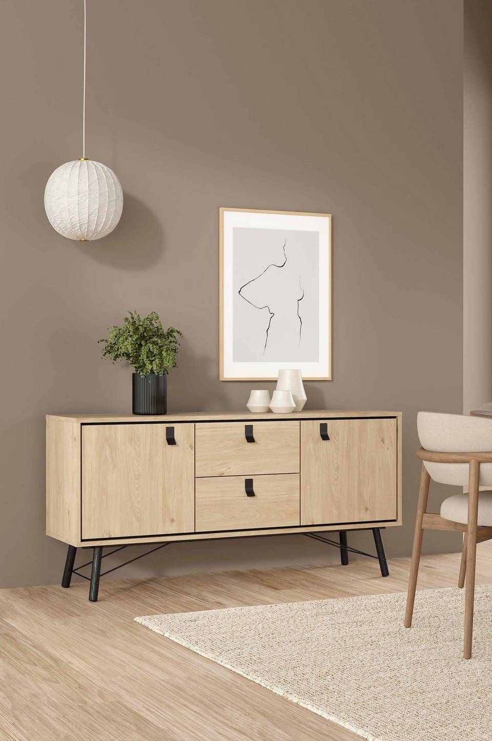 Tvilum Sideboard Ry 2 dörrar + 2 lådor, brun från Tvilum, bild 5