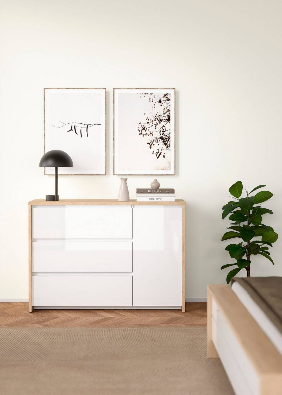 Tvilum Next -sideboard med 1 dörr och 3 lådor, brun från Tvilum, bild 5