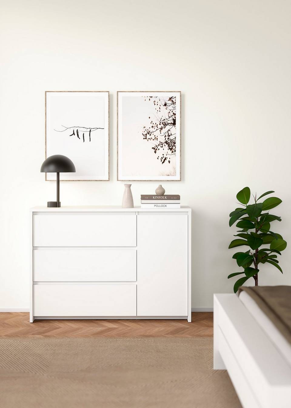 Tvilum Next -sideboard med 1 dörr och 3 lådor, vit från Tvilum, bild 5