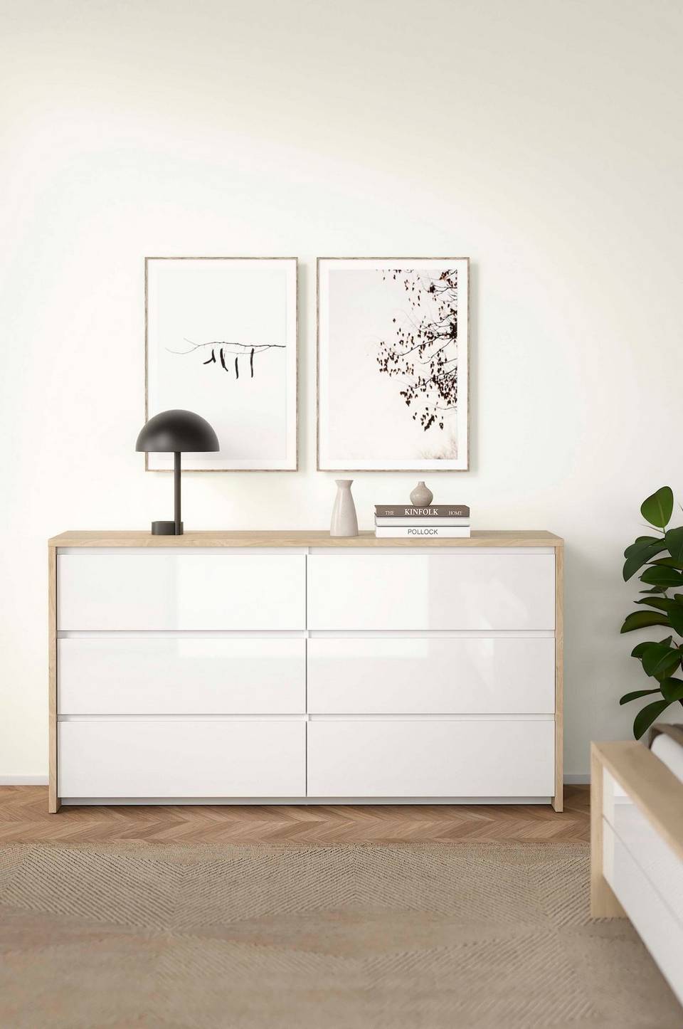 Tvilum Dubbel byrå Next 6 lådor, brun från Tvilum, bild 5