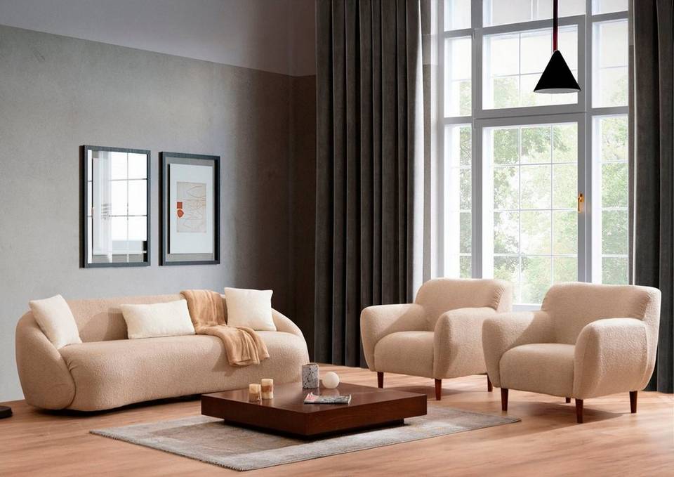 Hanah Home 3-sits soffa Napoli, brun från Hanah Home, bild 5
