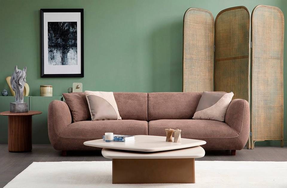 Hanah Home 4-sits soffa Pavia, brun från Hanah Home, bild 5