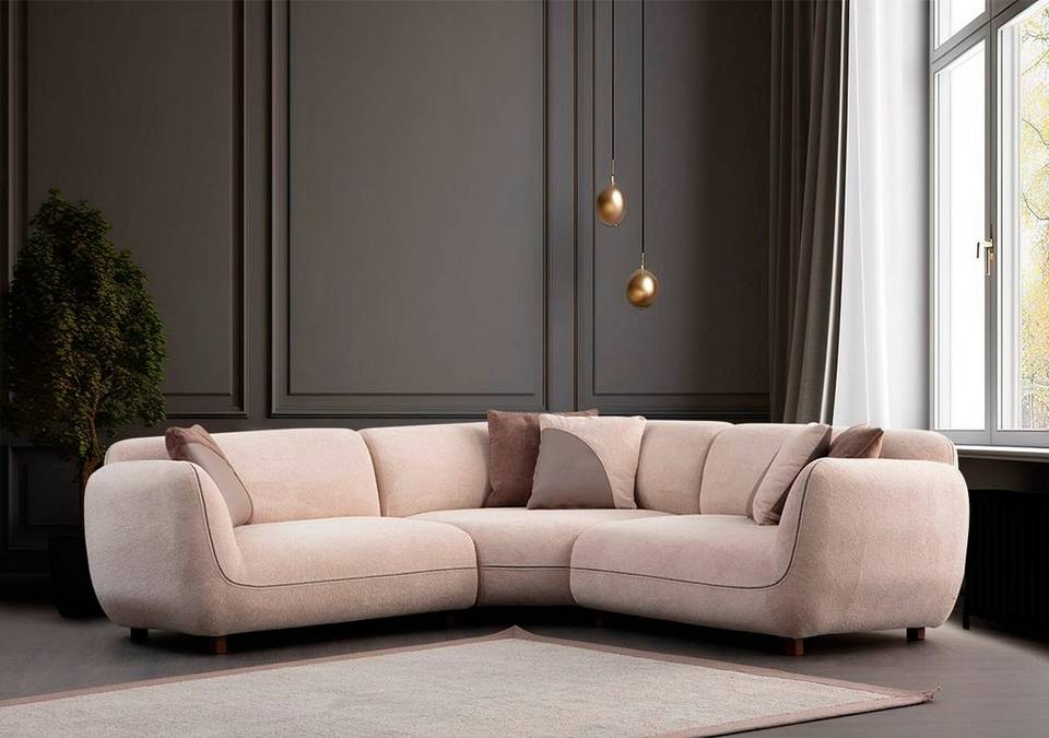 Hanah Home Hörnsoffa Riva, beige från Hanah Home, bild 5