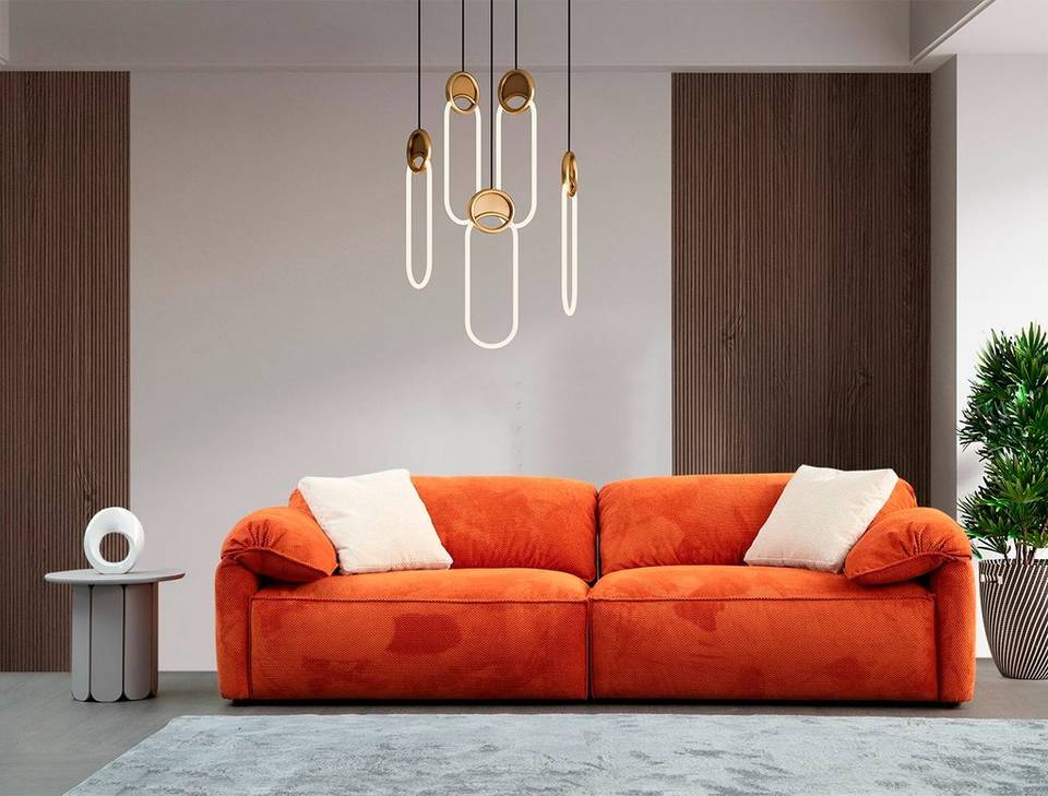 Hanah Home 3-sits soffa Flamingo, orange från Hanah Home, bild 5