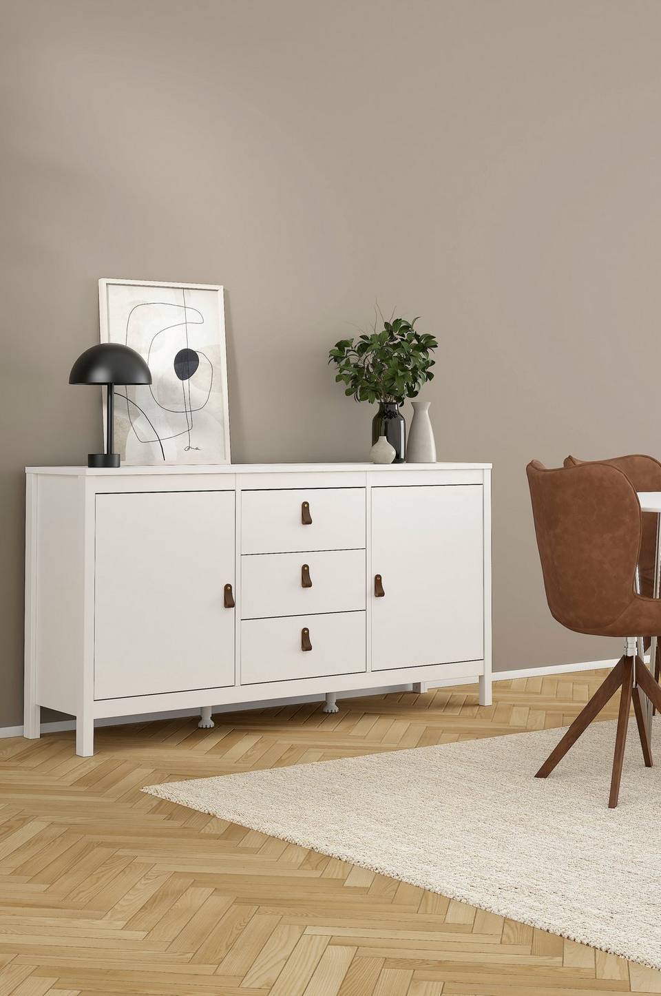 Tvilum Madrid Sideboard 2 dörrar + 3 lådor, vit från Tvilum, bild 5