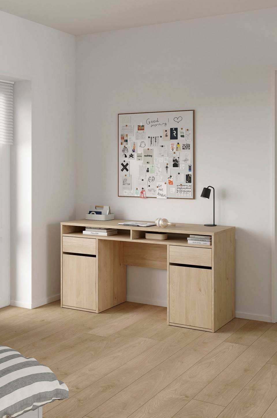 Tvilum Function Plus Desk 2 dörrar + 2 lådor, brun från Tvilum, bild 5