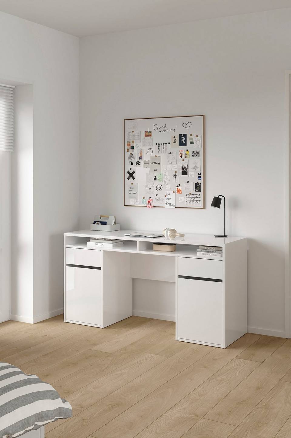 Tvilum Function Plus Desk 2 dörrar + 2 lådor, vit från Tvilum, bild 5