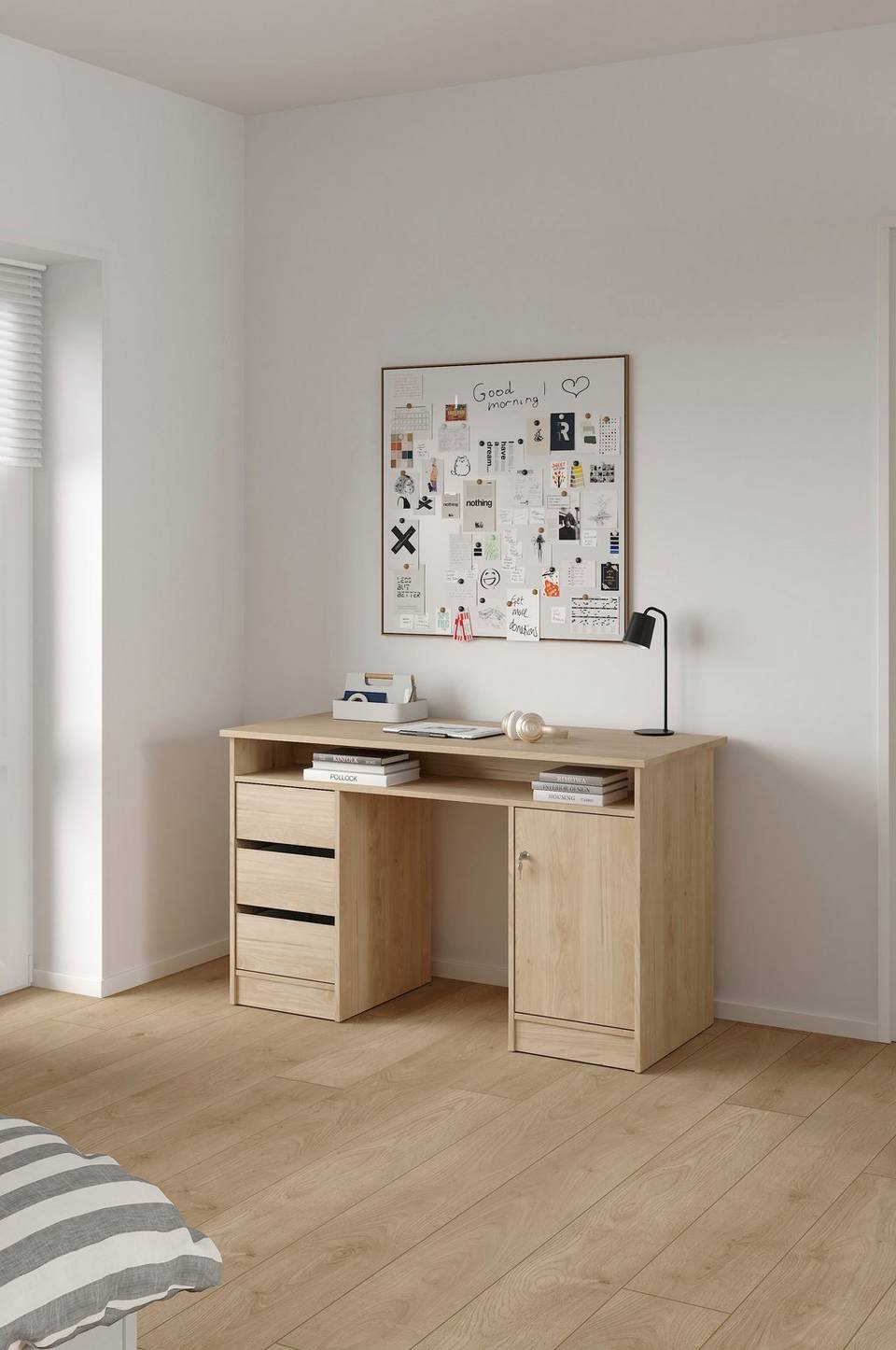 Tvilum Function Plus Desk 1 dörr + 3 lådor, brun från Tvilum, bild 5