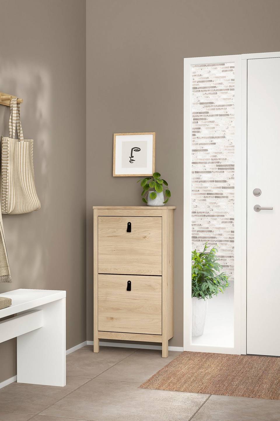 Tvilum Madrid Skoskåp 2 svängbara dörrar, brun från Tvilum, bild 5
