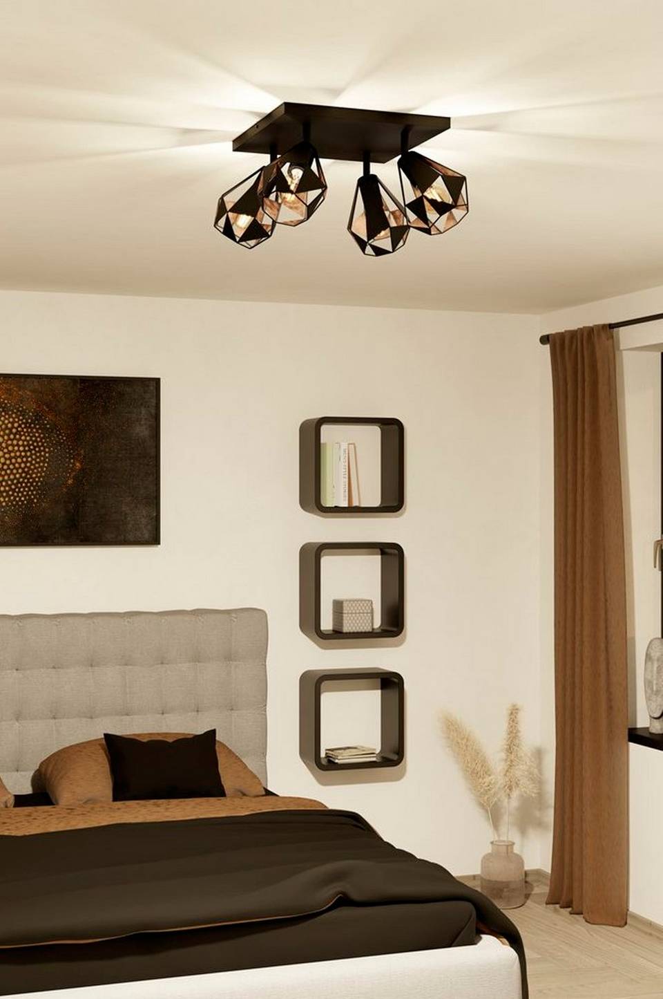 EGLO LED-spot Carlton 7 Black/Copper/Antique, svart från EGLO, bild 5