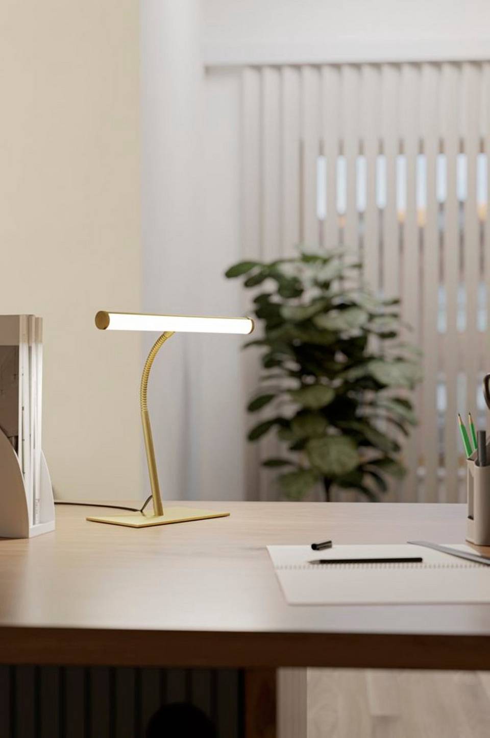 EGLO Bordslampa Riccione Borstad mässing, mässing från EGLO, bild 5