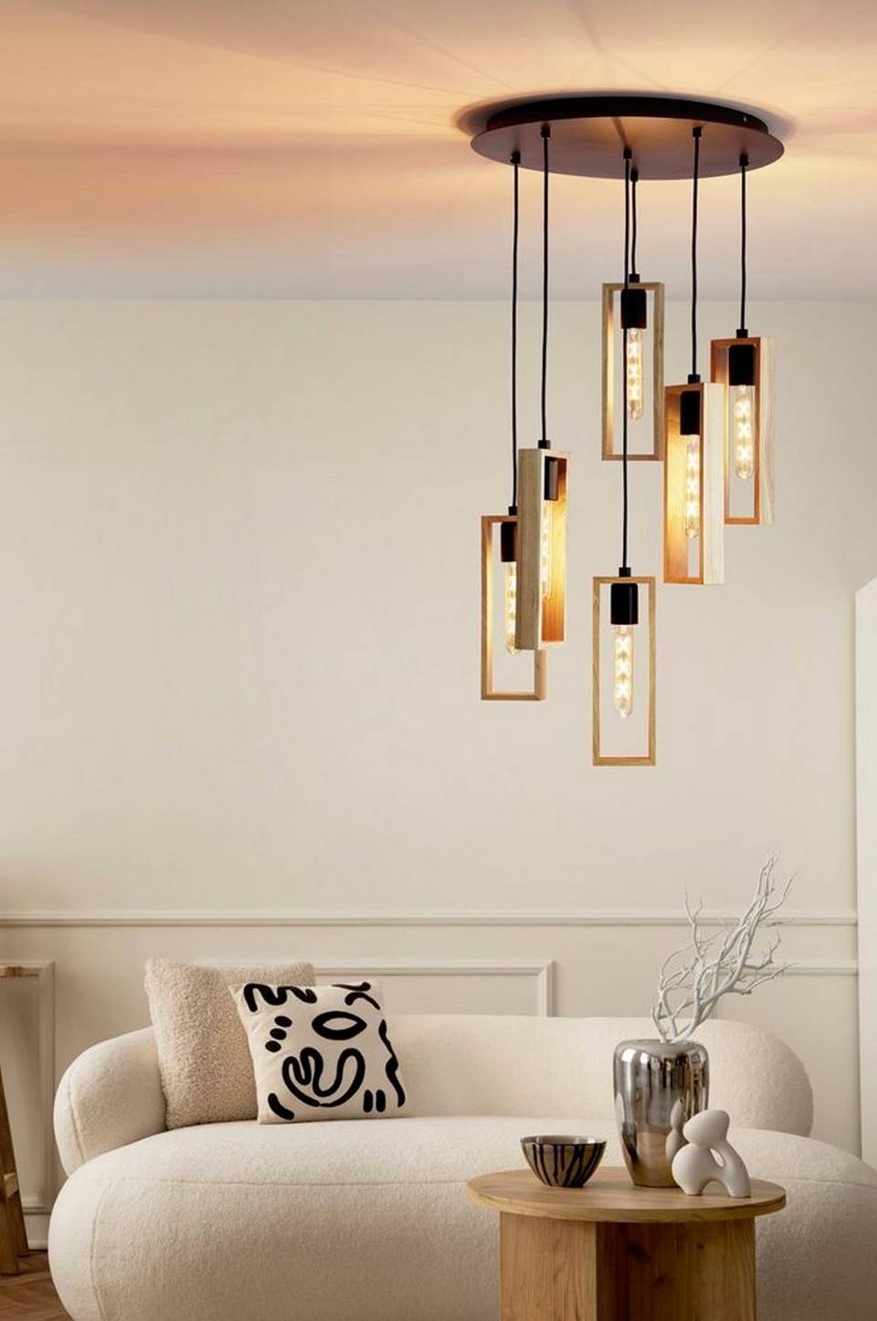 EGLO Takpendel Littleton With 6 Lamps, brun från EGLO, bild 5