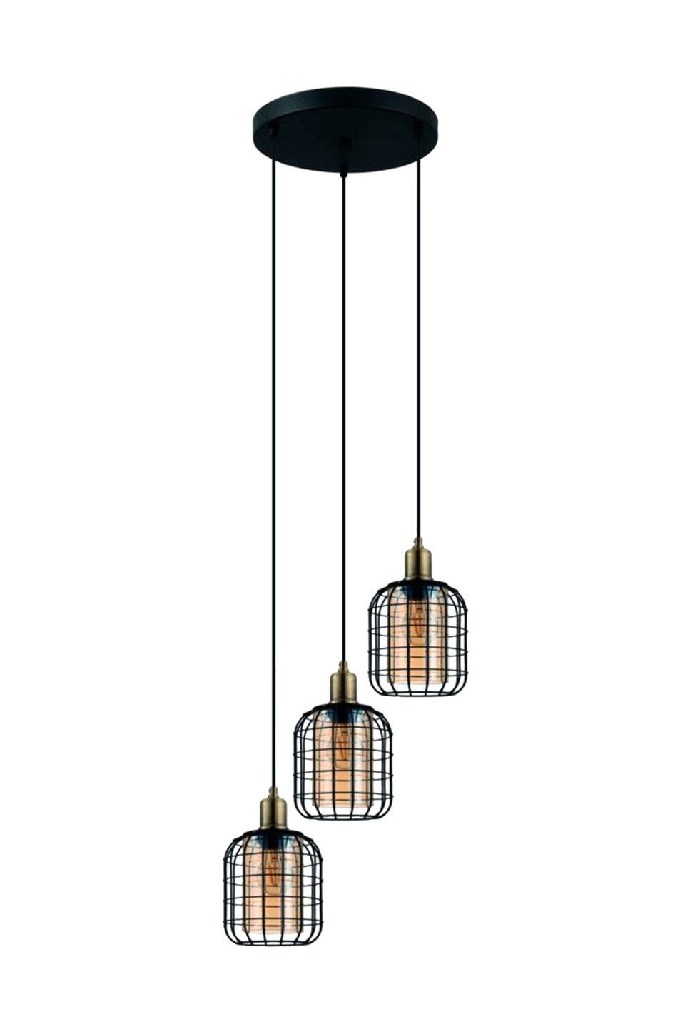 EGLO Takpendel Chisle Black /Bronzed/Amber With 3 Lamps, svart från EGLO, bild 5