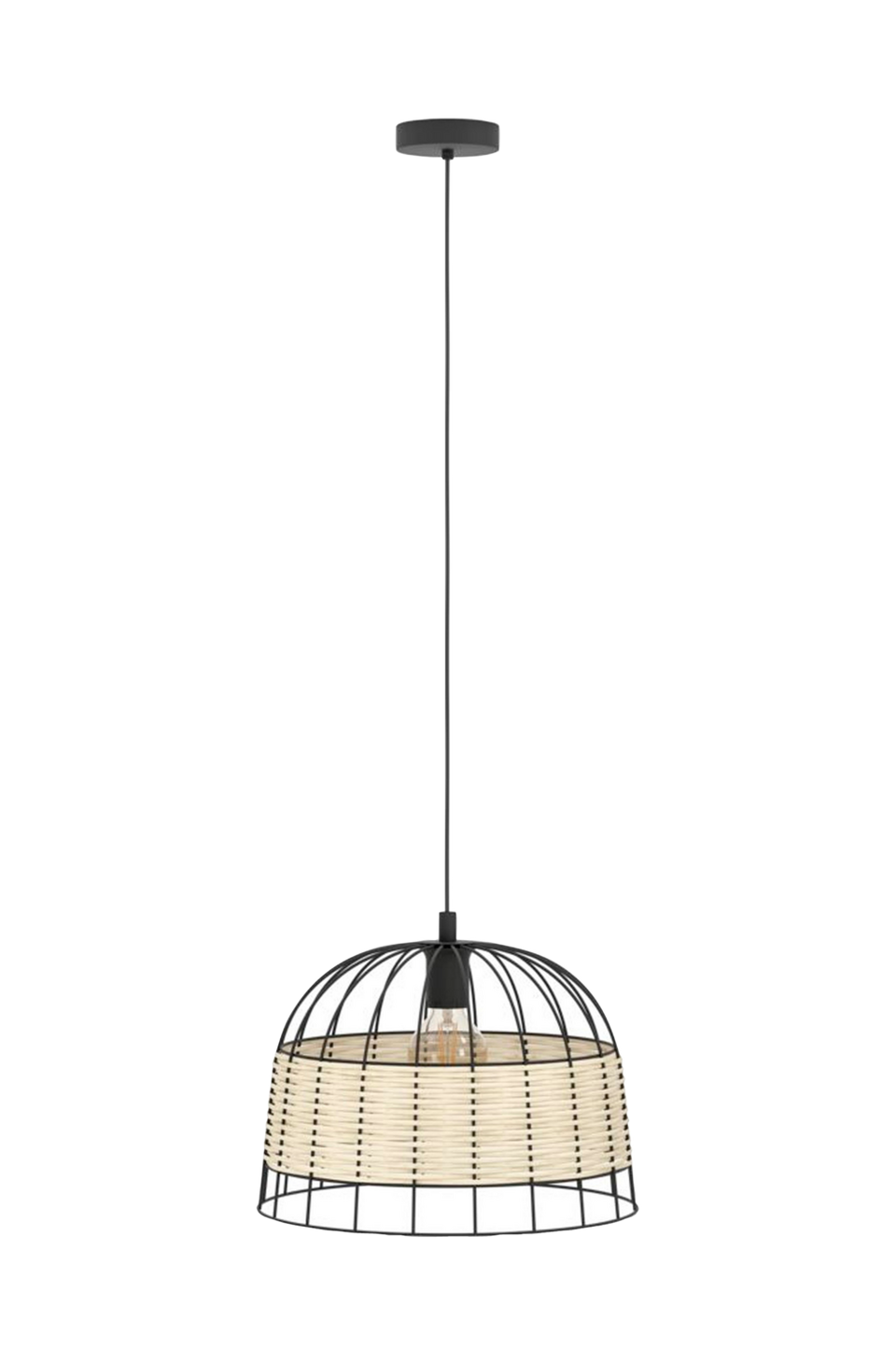 EGLO Takpendel Anwick Black /Rattan 370 mm, svart från EGLO, bild 5