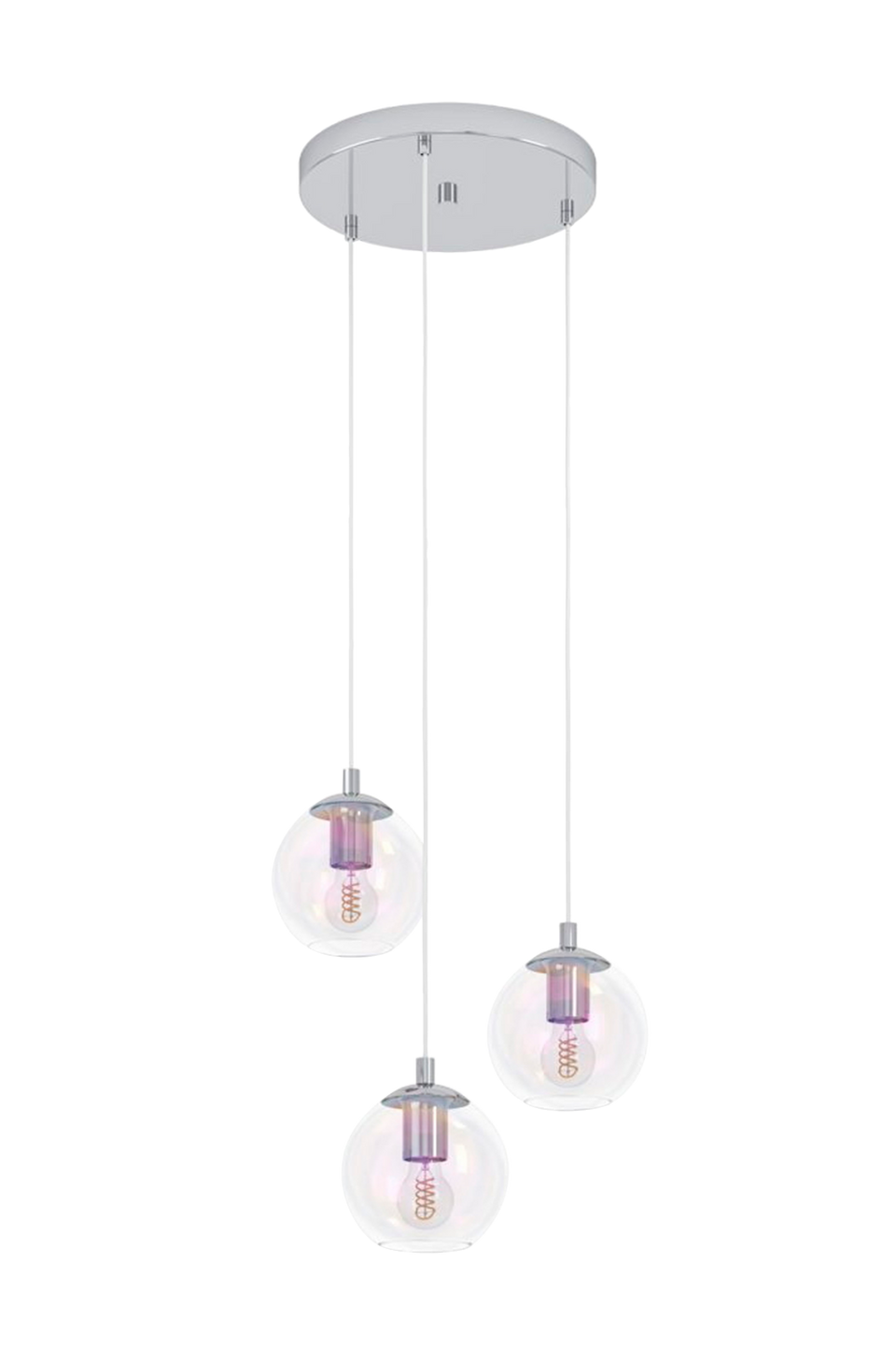 EGLO Takpendel Ariscani Round Krom/Rainbow, 3 lampor, krom från EGLO, bild 5