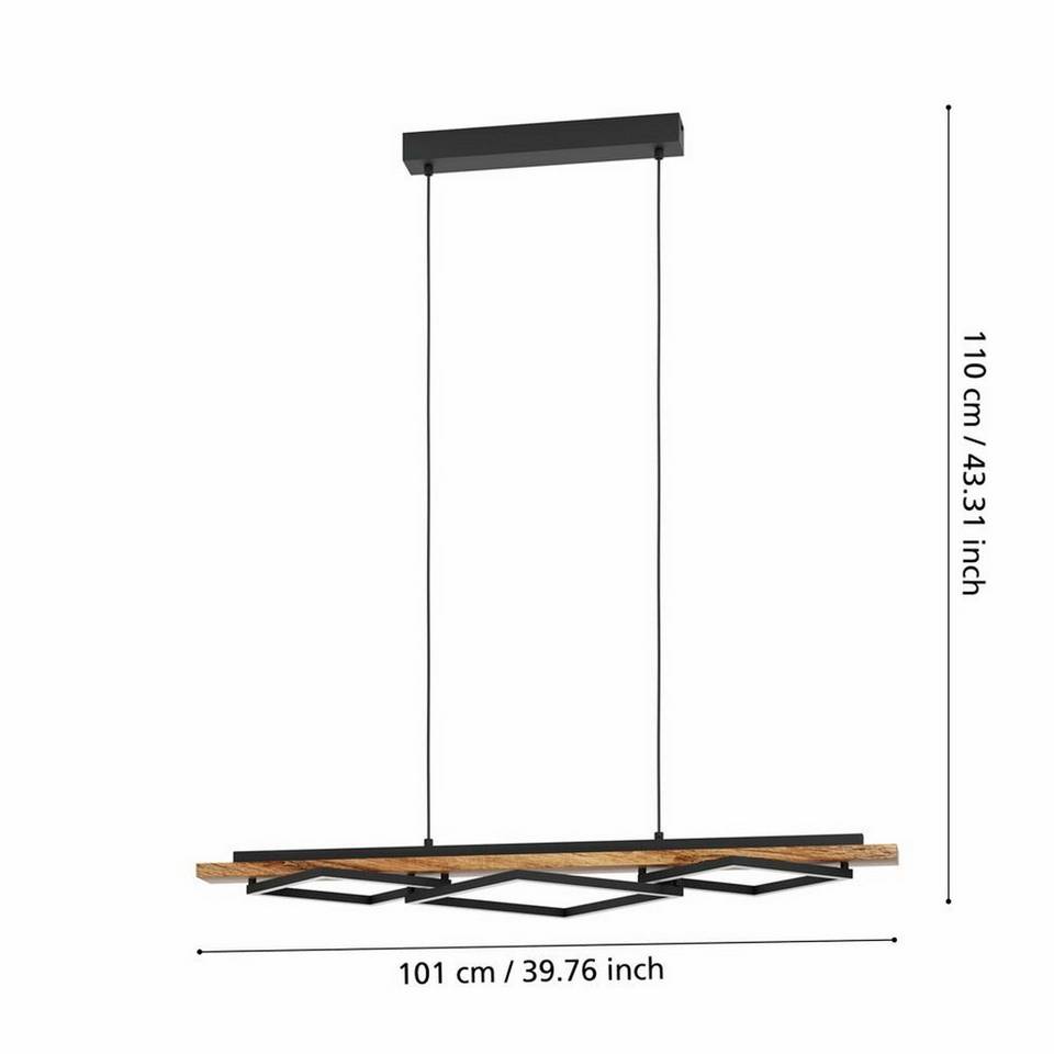 EGLO Takpendel Boyal Svart/Rustic Brown, brun från EGLO, bild 5