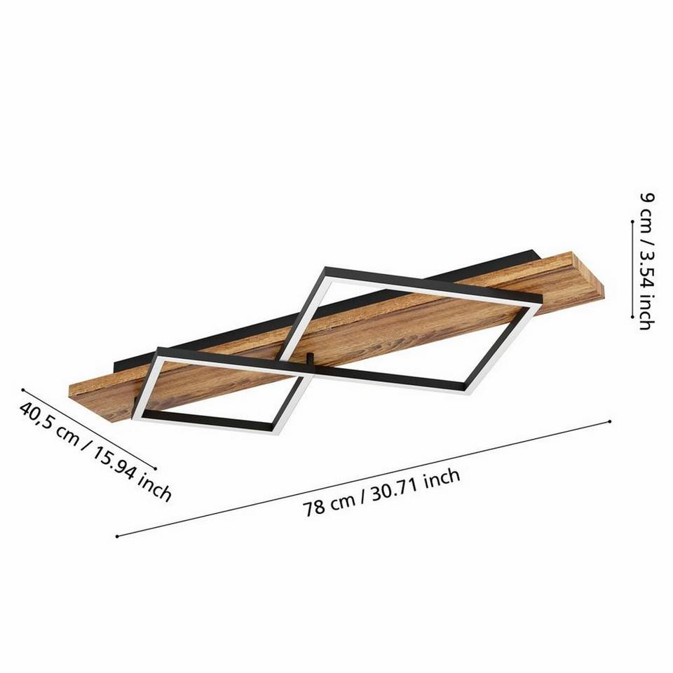 EGLO Taklampa Boyal 2 Svart/Rustic Brown, svart från EGLO, bild 5
