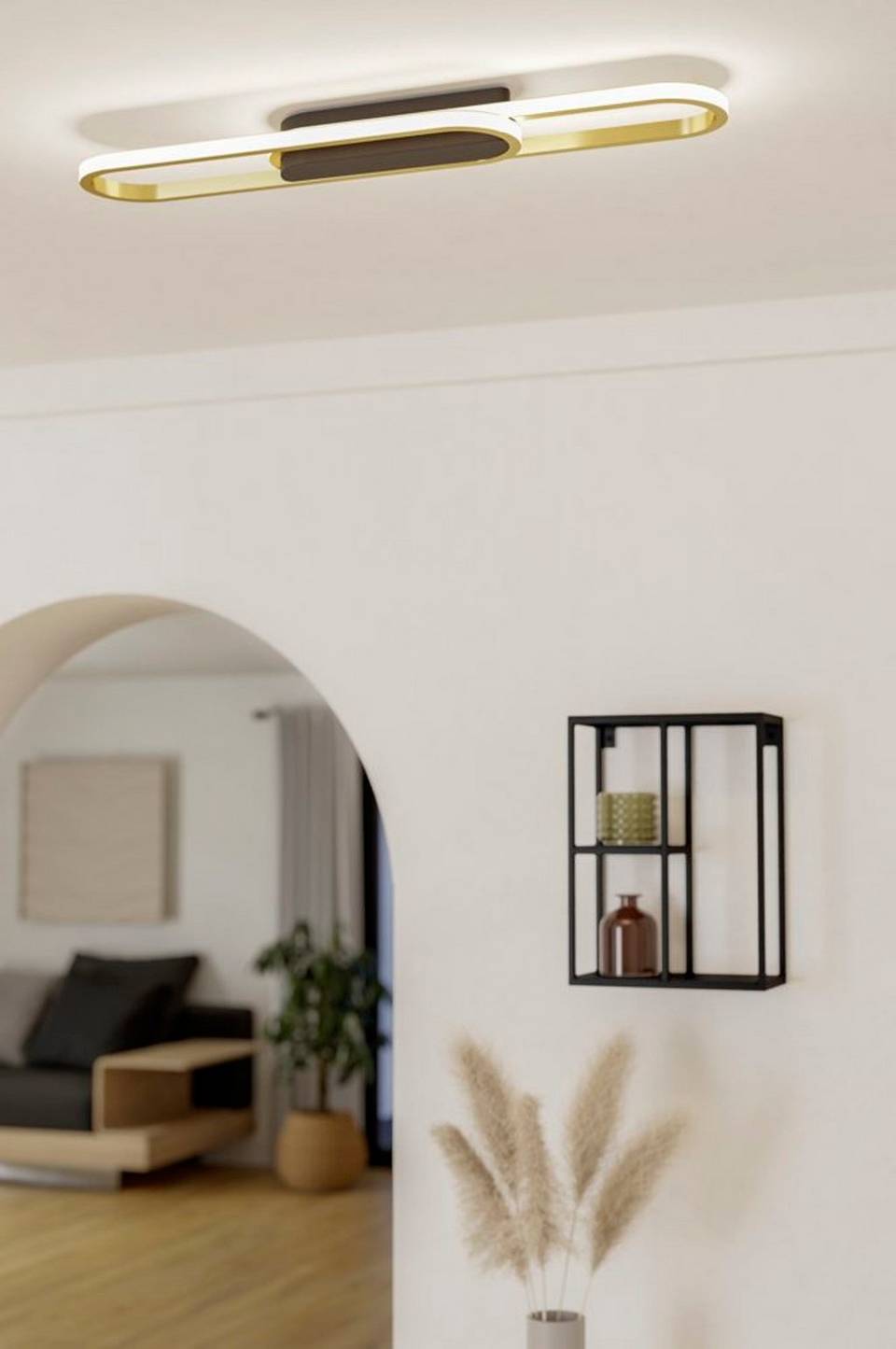 EGLO Taklampa Conivarena Svart/Brushed brass, svart från EGLO, bild 5