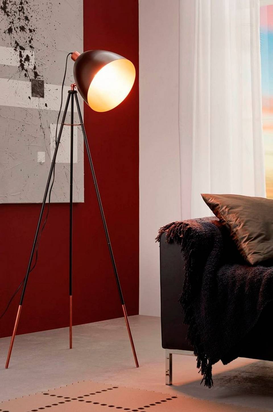 EGLO Golvlampa Chester, svart från EGLO, bild 5
