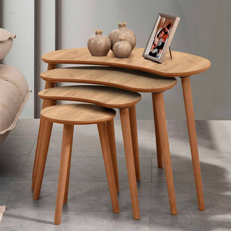 Hanah Home Satsbord (4 delar) Moon, brun från Hanah Home, bild 5
