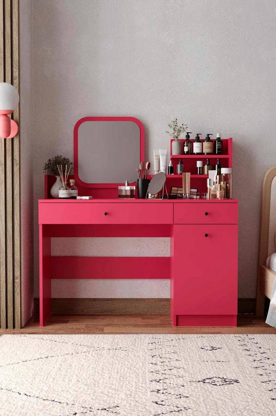 Hanah Home Make Up Table Harmony Square, lila från Hanah Home, bild 5