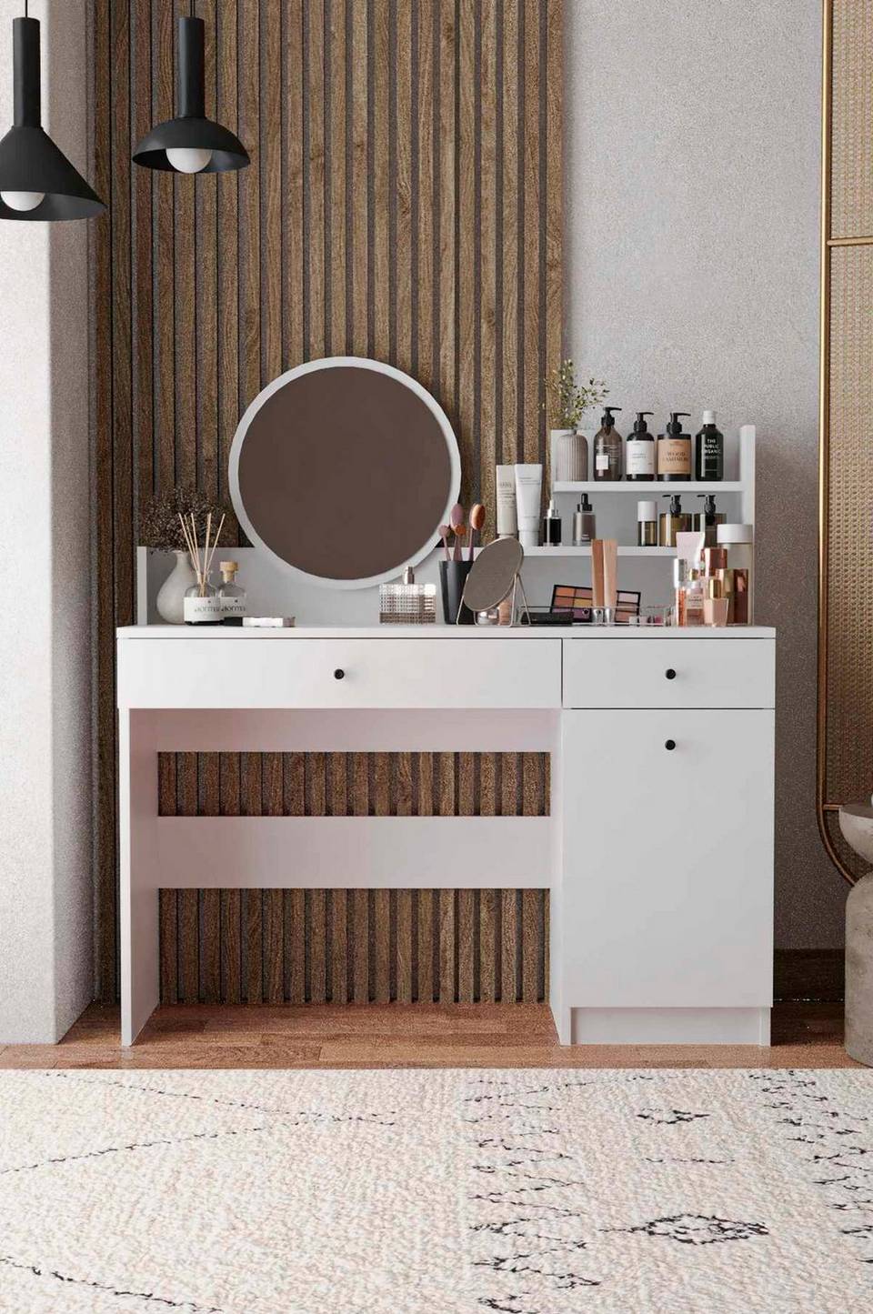 Hanah Home Make Up Table Harmony Round, vit från Hanah Home, bild 5
