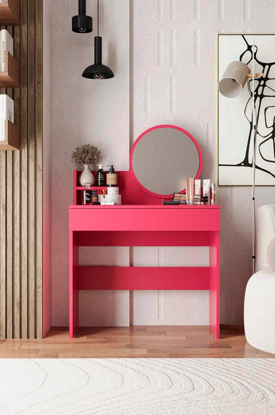 Hanah Home Make Up Table Harmony Mini Round, lila från Hanah Home, bild 5