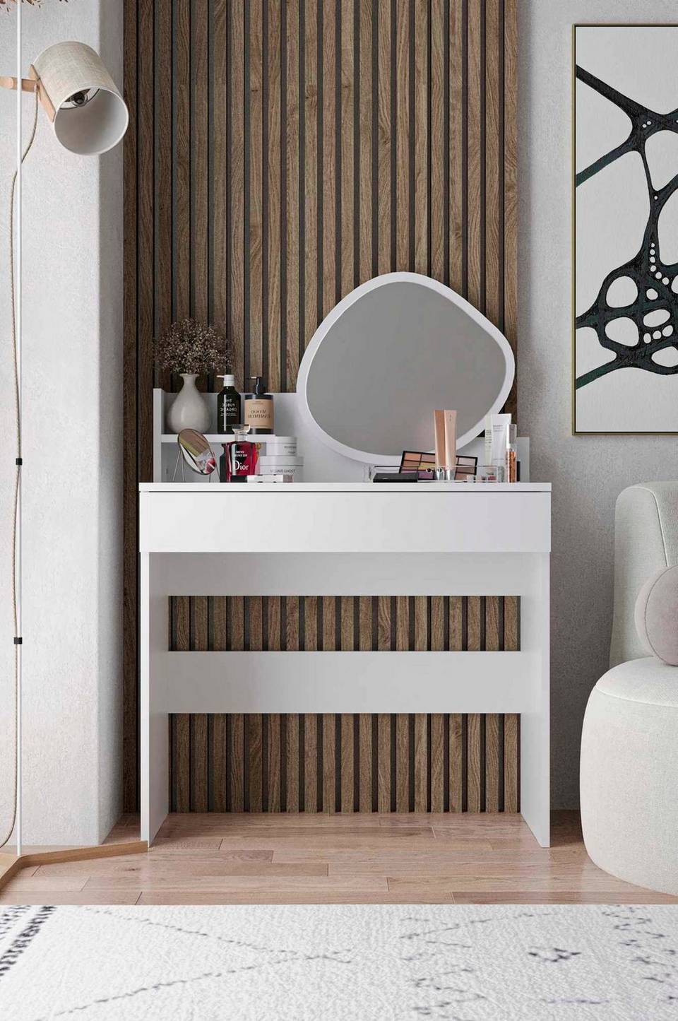 Hanah Home Make Up Table Harmony Mini Amorphous, vit från Hanah Home, bild 5