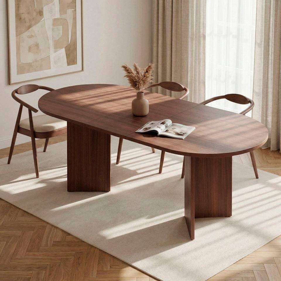 Homitis Utdragbart matbord Sorell 160-200 x 90 cm, brun från Homitis, bild 5