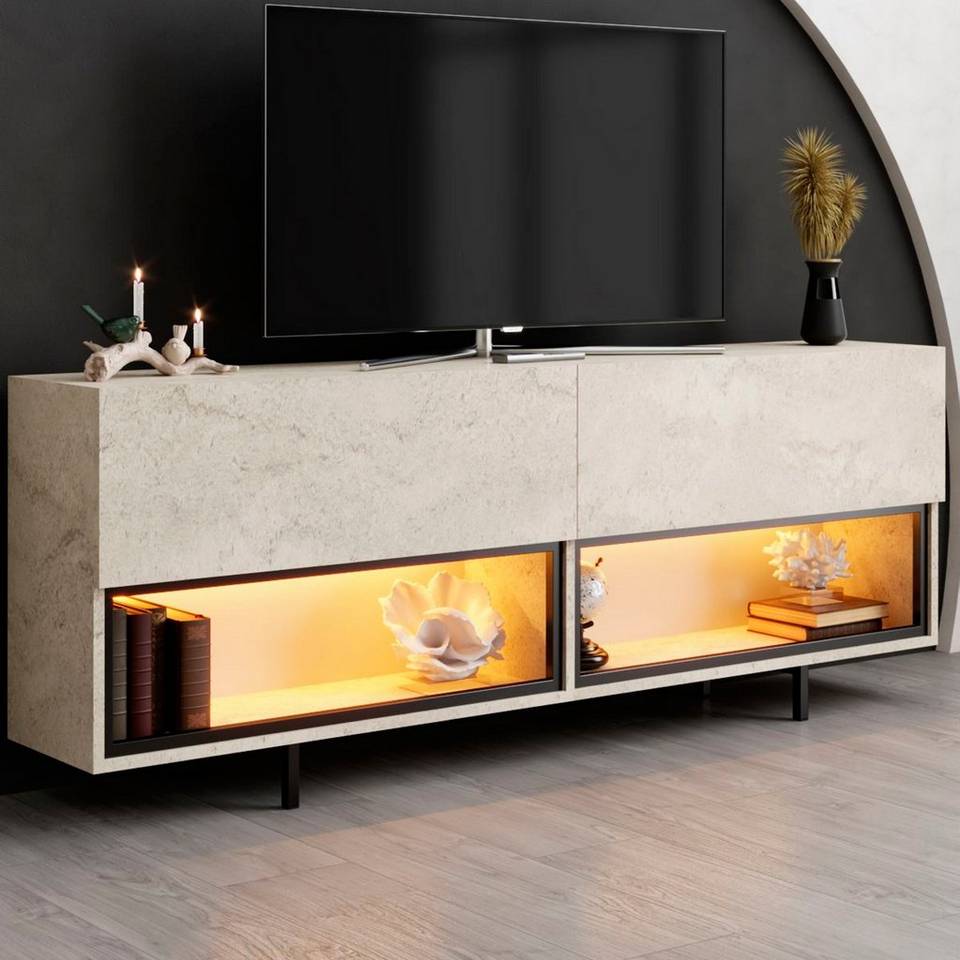 Hanah Home Tv Stativ Ekol Down, beige från Hanah Home, bild 5