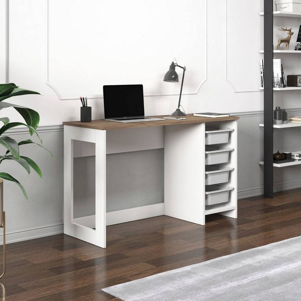 Hanah Home Studie Desk Hero, brun från Hanah Home, bild 5