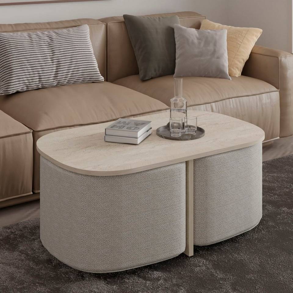 Hanah Home Soffbord Set Twin, beige från Hanah Home, bild 5