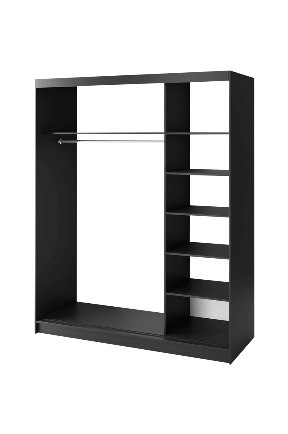 eltap Skjutdörrsgarderob Esville Iii 180x60x220, svart från eltap, bild 5