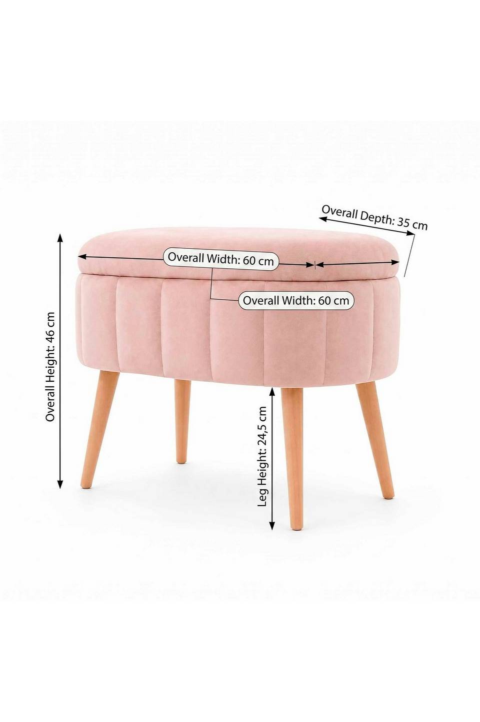 Hanah Home Puff Minwell, rosa från Hanah Home, bild 5