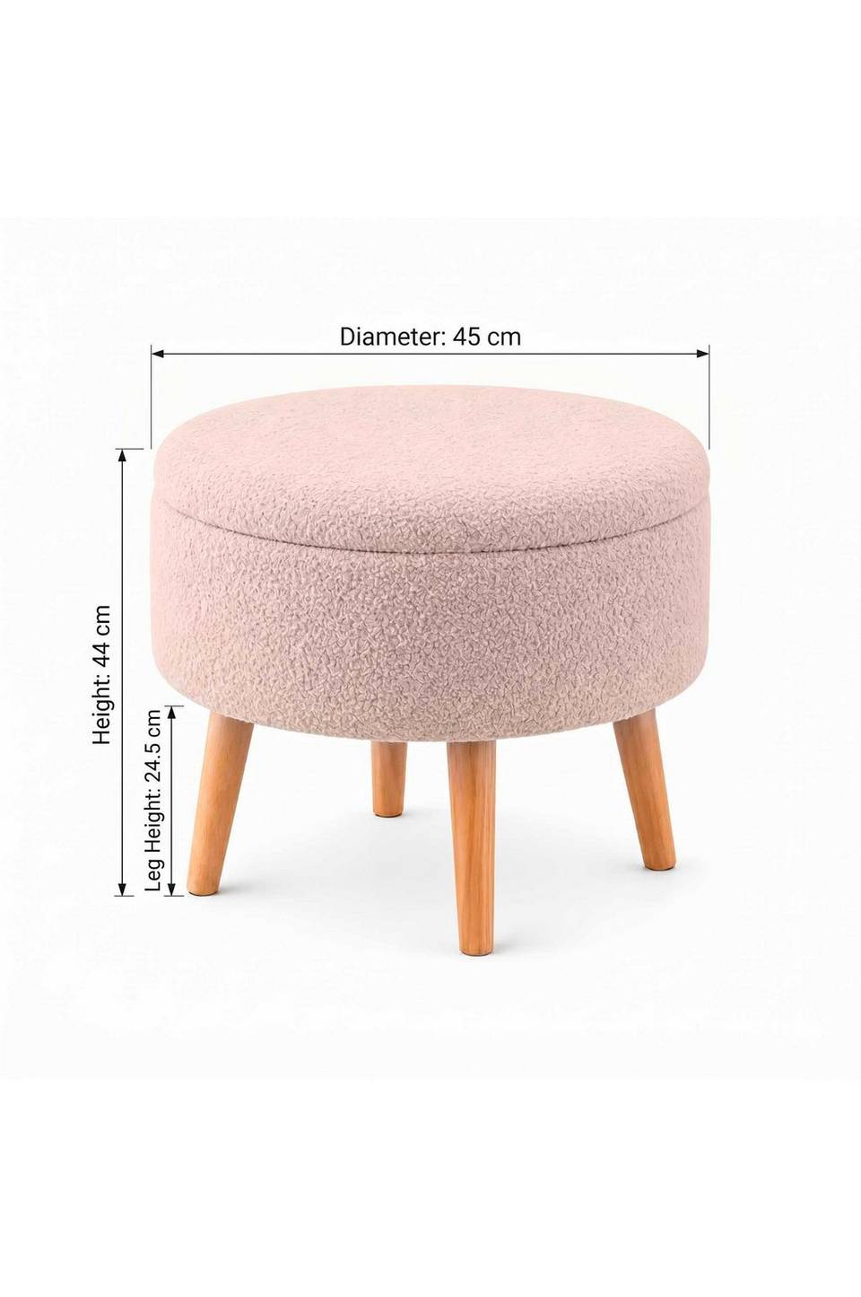 Hanah Home Puff Berlin, beige från Hanah Home, bild 5
