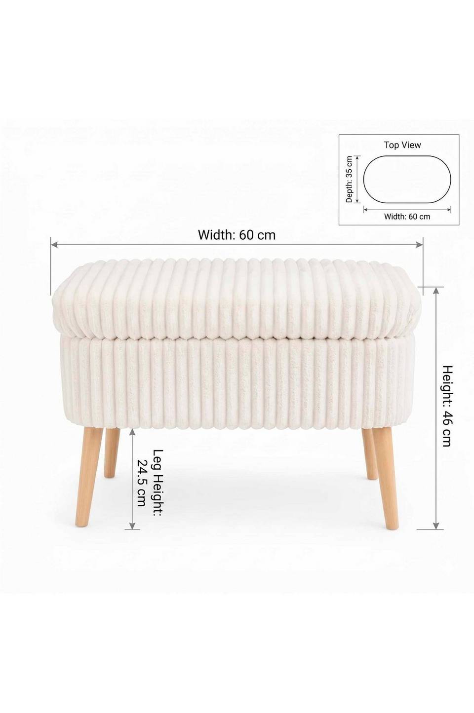 Hanah Home Puff Minlin, vit från Hanah Home, bild 5