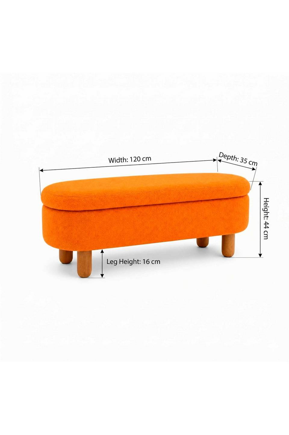 Hanah Home Puff Bohem, orange från Hanah Home, bild 5