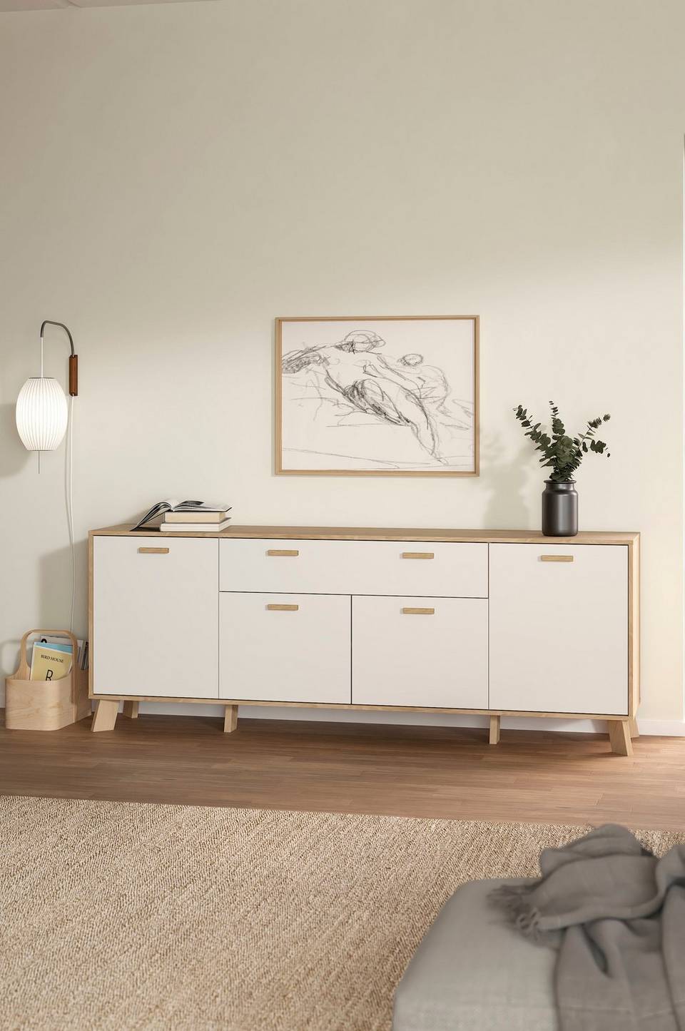 Tvilum Ikast Sideboard 4 dörrar + 1 låda, brun från Tvilum, bild 5
