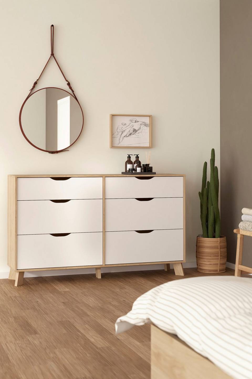 Tvilum Ikast Dubbel byrå med 6 lådor, brun från Tvilum, bild 5