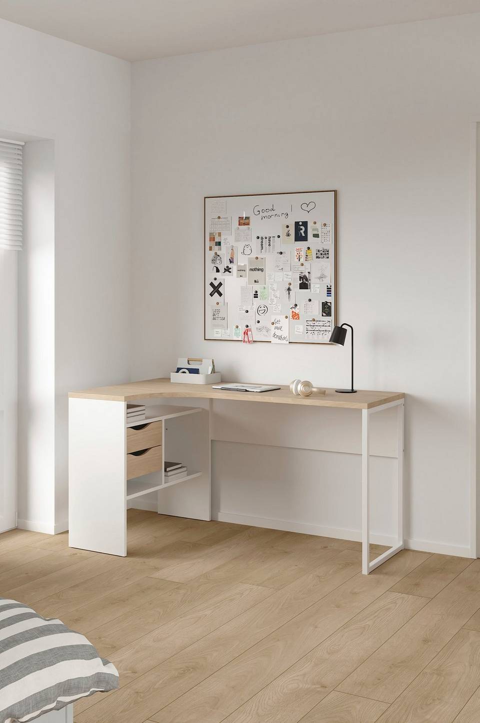 Tvilum Funktion Plus-skrivbord med 2 lådor, vit från Tvilum, bild 5