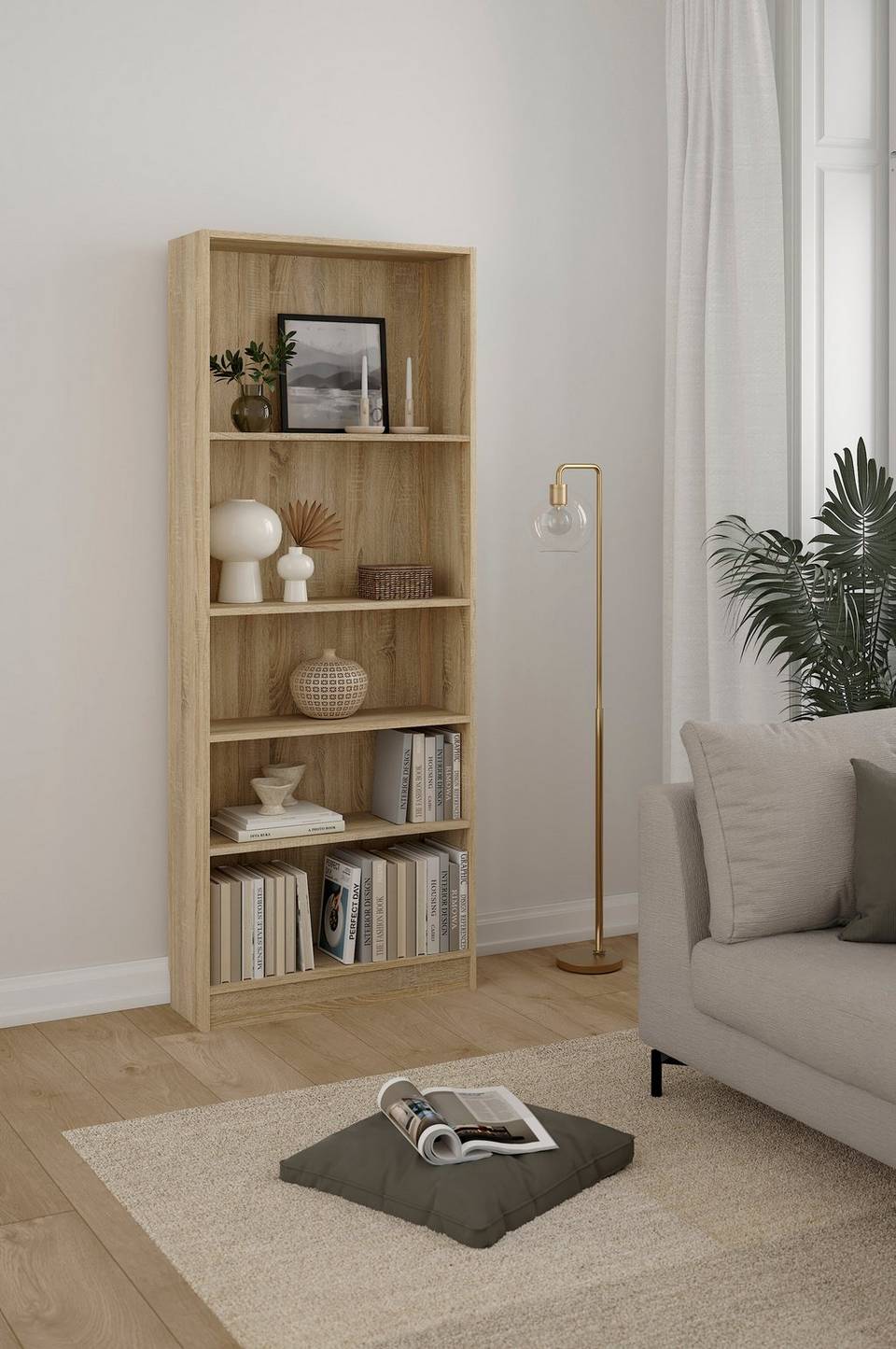 Tvilum Enkel bokhylla med 4 hyllplan, brun från Tvilum, bild 5