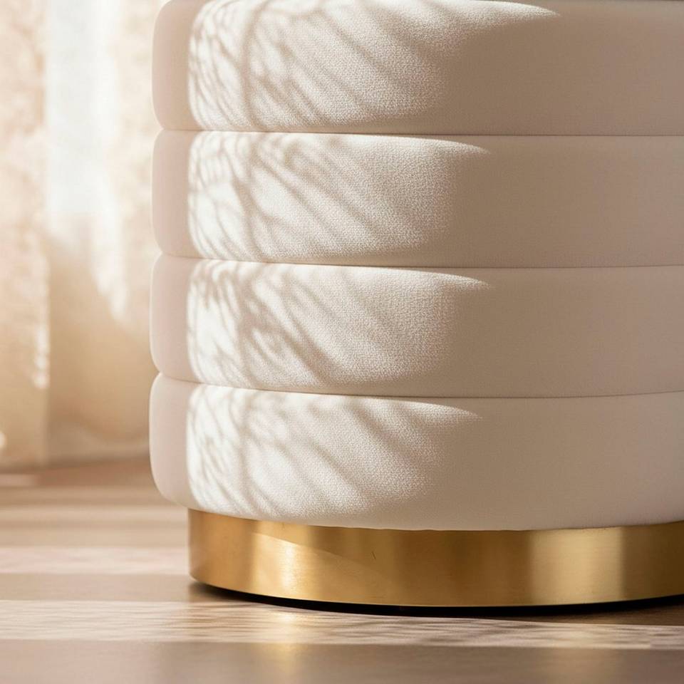 Akord Luna Pouffe, beige från Akord, bild 5