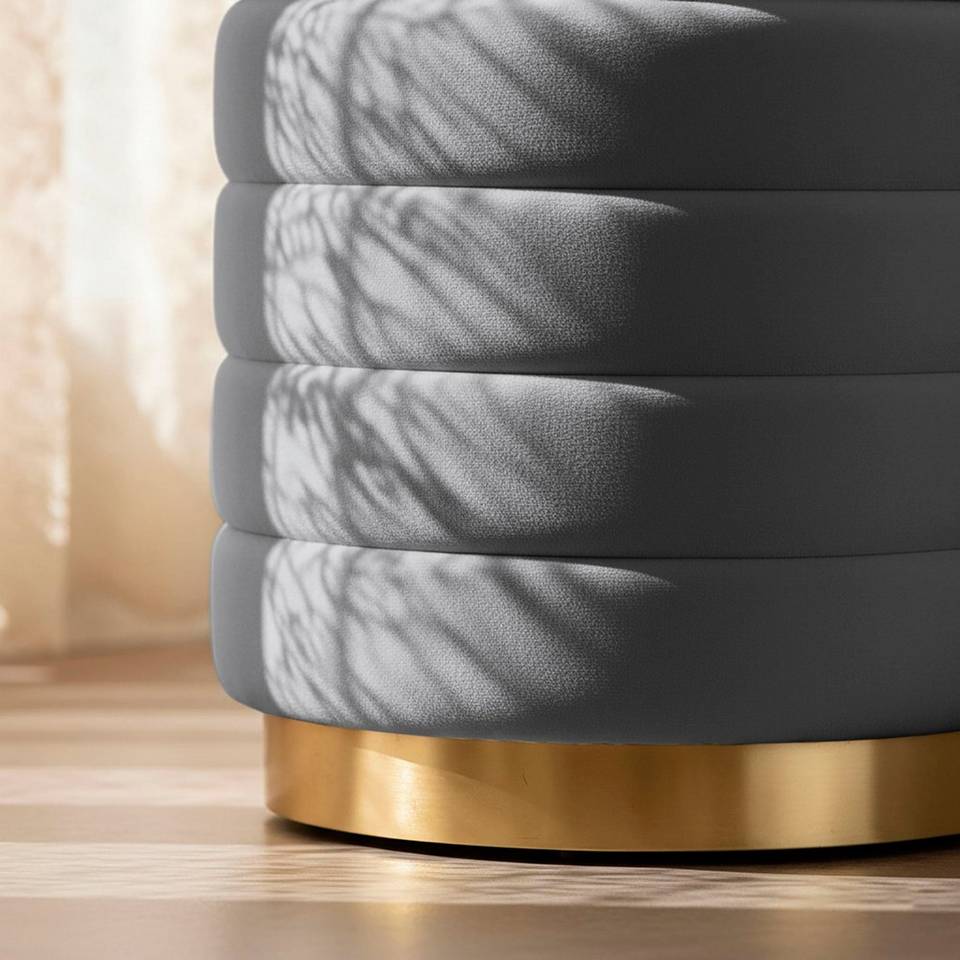 Akord Luna Pouffe, grå från Akord, bild 5
