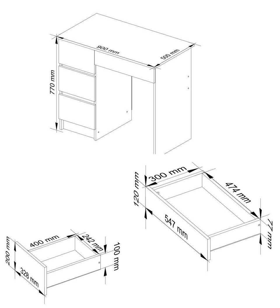 AKORD Akord A-7 datorskrivbord med vänsterlayout, flerfärgad från AKORD, bild 5